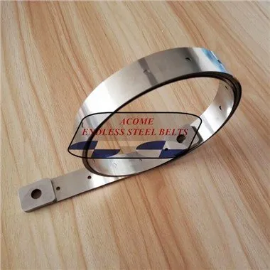 Cinghie in acciaio perforato per nastri di trasmissione